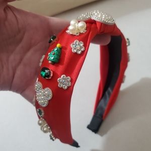 Mickey headband bling Christmas Rhinestones snowflake handmade crystals tree